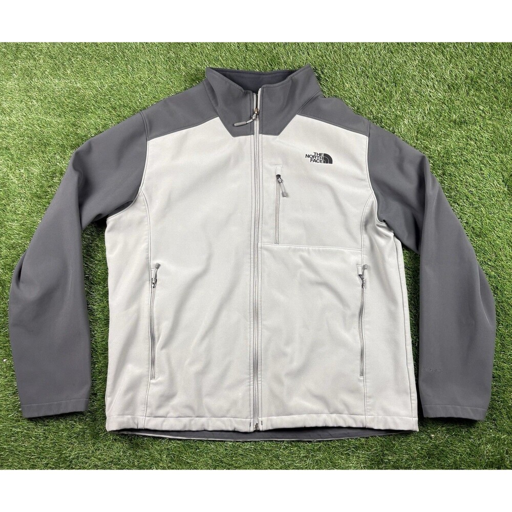 North Face APEX Bionic Windwall Fleece Lined Softshell Mens Jacket XL Gray